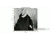 West Antarctic ice shelf breaking up from the inside out