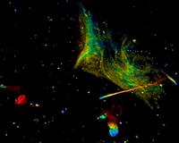 Mysterious Phenomena in a Gigantic Galaxy-Cluster Collision