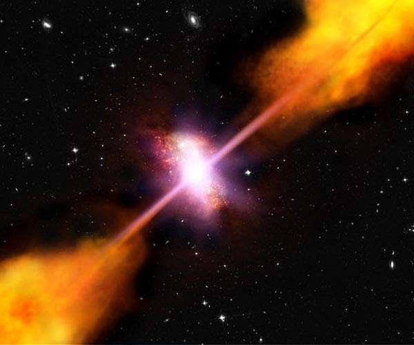 Jets from black hole drive record coronal gas stream in nearby galaxy