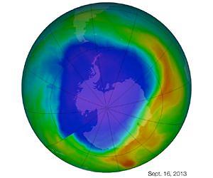 Antarctic Ozone Hole Slightly Smaller than Average This Year