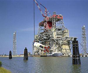 Apollo-Era Test Stand Being Prepared for SLS Core Stage Testing
