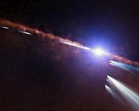 Two families of comets found around nearby star