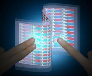 Paper-thin e-skin responds to touch by lighting up