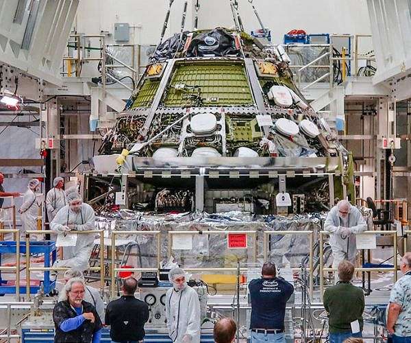 European Service Module for Artemis II connected to Orion vehicle
