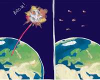 Russian physicists make toy asteroids and blast them with a laser