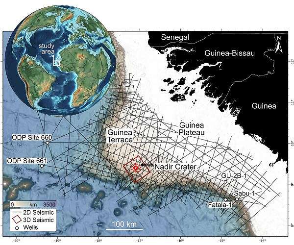 New seismic data unveils detailed view of 9 km asteroid crater beneath Atlantic
