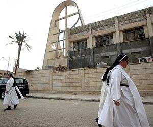 Baghdad Christians attend mass at attacked church