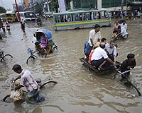 Bangladeshi capital flooded by record July monsoon