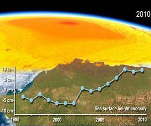 Satellites detect abundance of fresh water in the Arctic