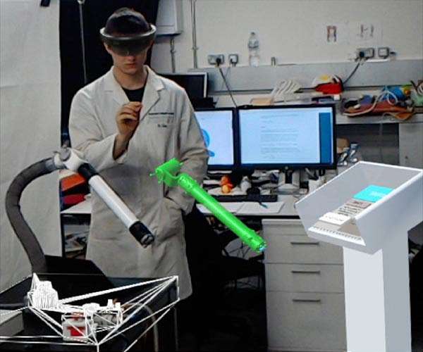 Bendy robotic arm twisted into shape with help of augmented reality