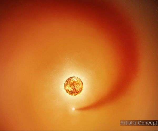 Hubble tracks Betelgeuse companion carving dense wake in giant star atmosphere