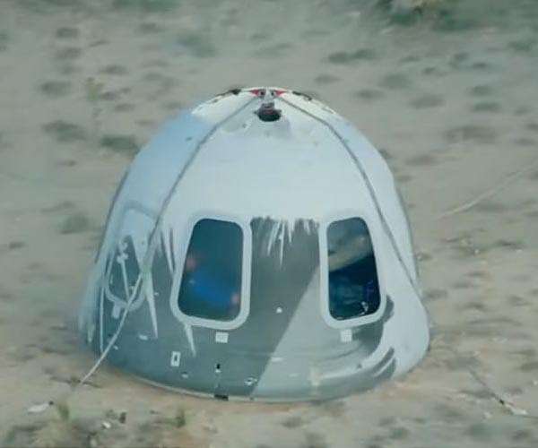 Uncrewed Blue Origin rocket crashes, capsule recovered