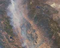 MISR views raging fires in California
