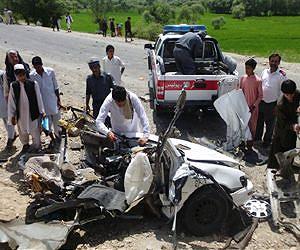 Three Afghans killed in suicide attack on US base