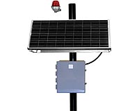 Solar-Powered Obstruction Light Marks Towers And Construction Sites