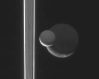 Cassini Catches Enceladus Transit