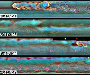 NASA's Cassini Watches Storm Choke on Its Own Tail