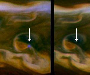 Cassini Spots Daytime Lightning on Saturn