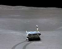 China's lunar rover studies stones on moon's far side