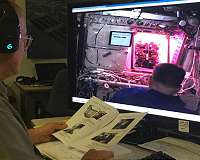 Space gardener Shane Kimbrough enjoys first of multiple harvests