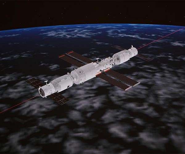 Tianzhou-3 docks with Tianhe's front docking port