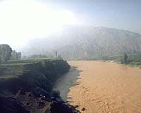Yellow River Turns Red In Northwest China