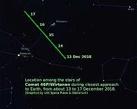 Watch Comet 46P Wirtanen as it nears Earth