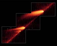 Spitzer Telescope Sees Trail of Comet Crumbs