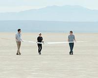 Flying wing-shaped airplane validating new wing design method