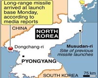NKorea seen readying long-range missile test