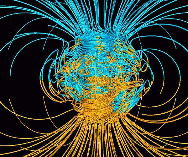 Earth's magnetic poles not about to flip