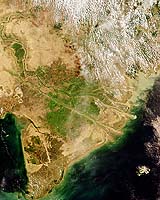 Vietnam's Mekong Delta From Space During A Rare Cloudless Day