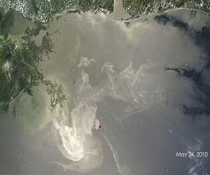 NASA Satellites View Of Gulf Oil Spill Over Time