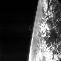 Moonrise above the Pacific Captured by Rosetta