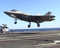 F-35 Lightning makes first-ever landing on aircraft carrier