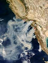 Fires in Southern California Several massive wildfires were raging across southern California over the weekend of October 25,