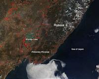Fires in the Primorsky Province of Russia