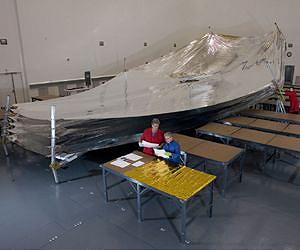 Northrop Grumman Demonstrates Sunshield Flight Processes on Full-Size Model Of JWST