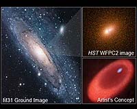 Hubble Finds Mysterious Disk Of Blue Stars Around Black Hole