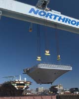 Northrop Grummans Newest Aircraft Carrier Takes a Bow