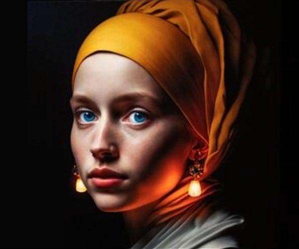 Girl with AI earrings sparks Dutch art controversy