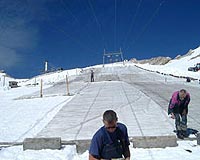 Germans try to slow glacier melt with giant screen