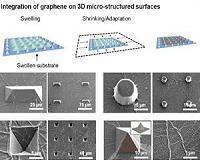 Robust new process forms 3-D shapes from flat sheets of graphene