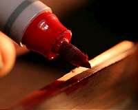 Metal too 'gummy' to cut? Draw on it with a Sharpie or glue stick, science says