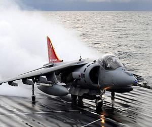 Last Harrier Jet Launch From HMS Ark Royal