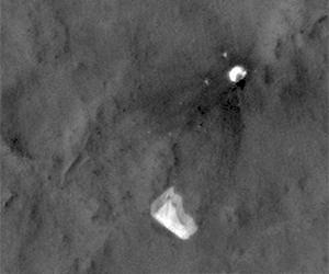 Used Parachute on Mars Flaps in the Wind