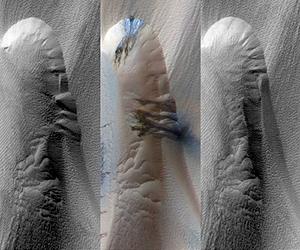 Martian Sand Dunes Re-Sculpted Regularly