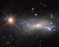 Hubble's bright shining lizard star