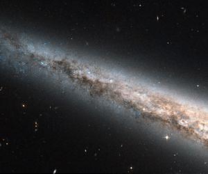 Hubble Sees the Needle Galaxy, Edge-on and Up Close