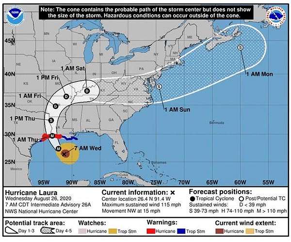 'Unsurvivable' storm surge feared as Hurricane Laura strengthens to Cat 4